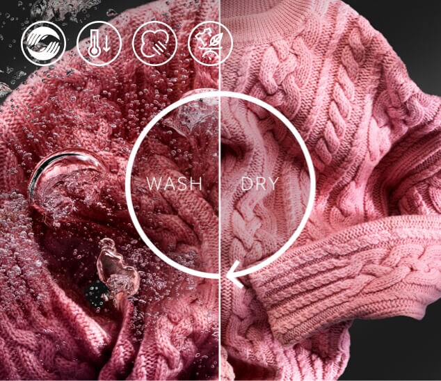 Wasgoed wassen en drogen